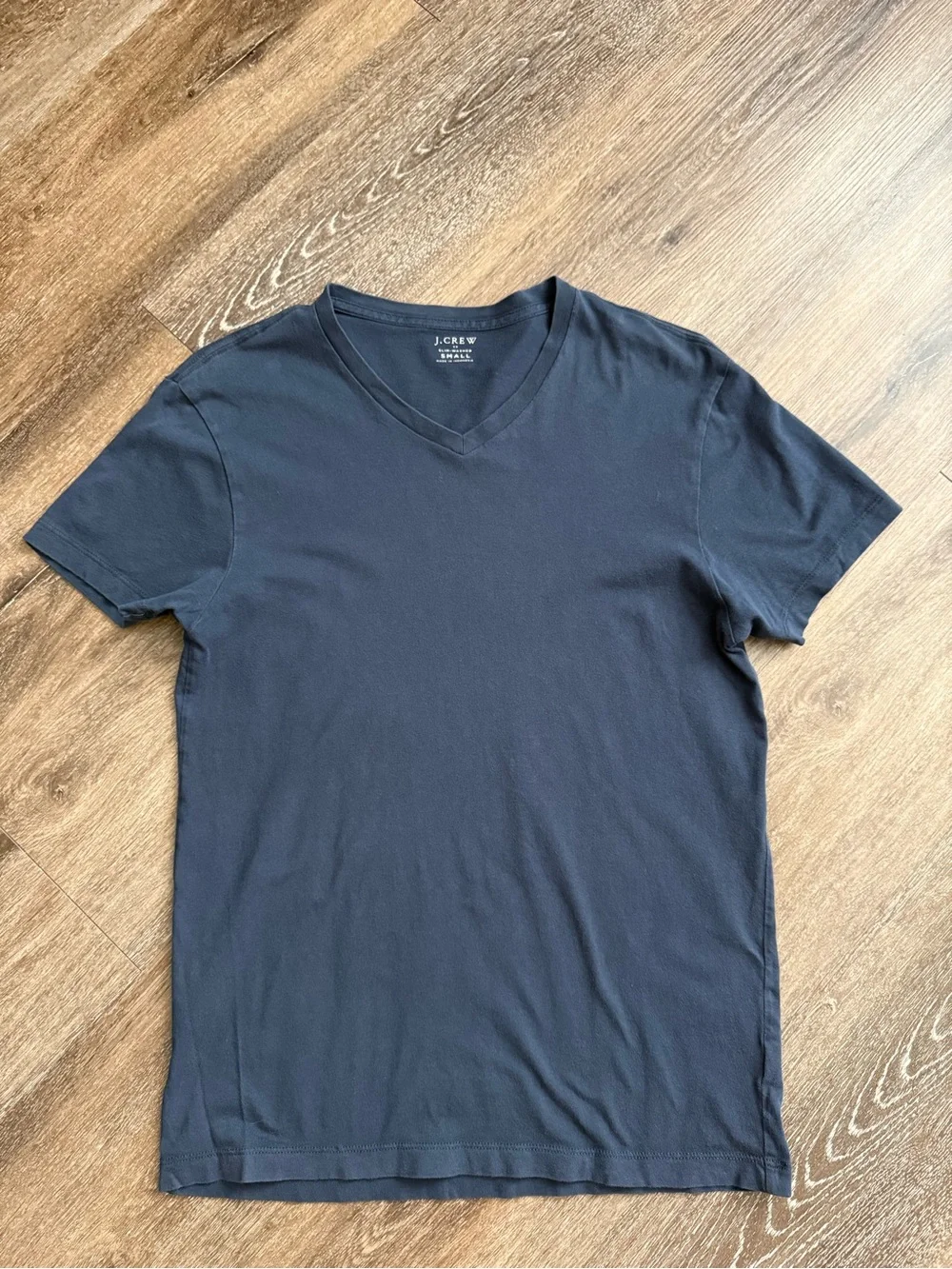 J. Crew Men's V-Neck Tee in Dark Navy 100% Cotton Size S